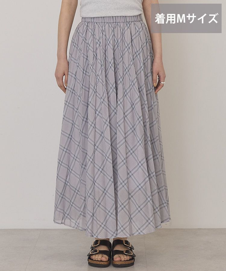 AMERICAN HOLIC「【選べる丈】チェックシアープリーツスカート」|スカート|