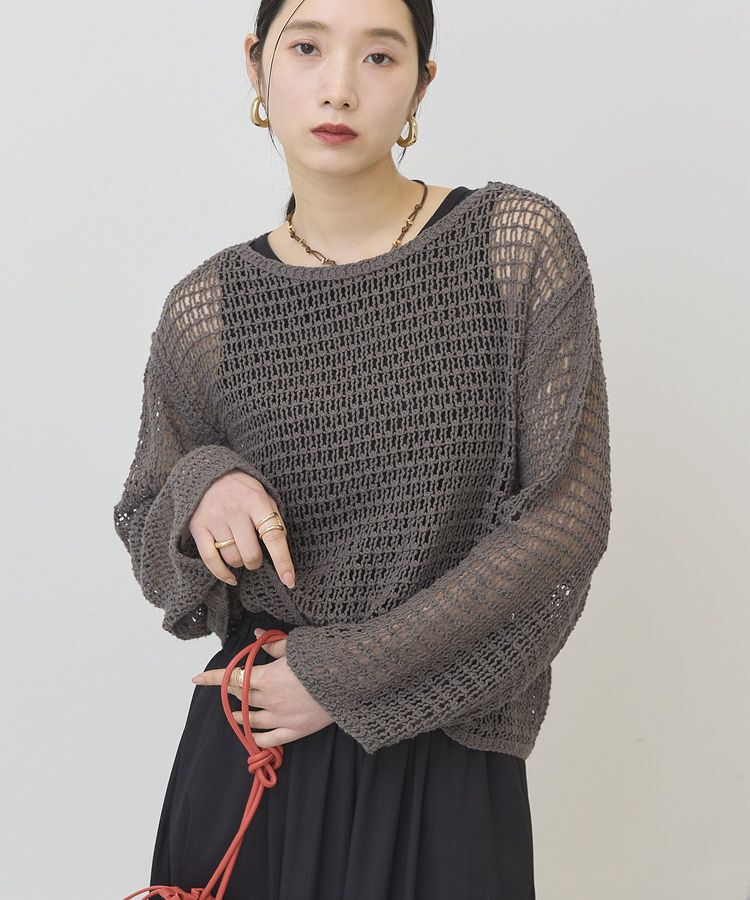 AMERICAN HOLIC「刺繍メッシュプルオーバー」|ニット・セーター|