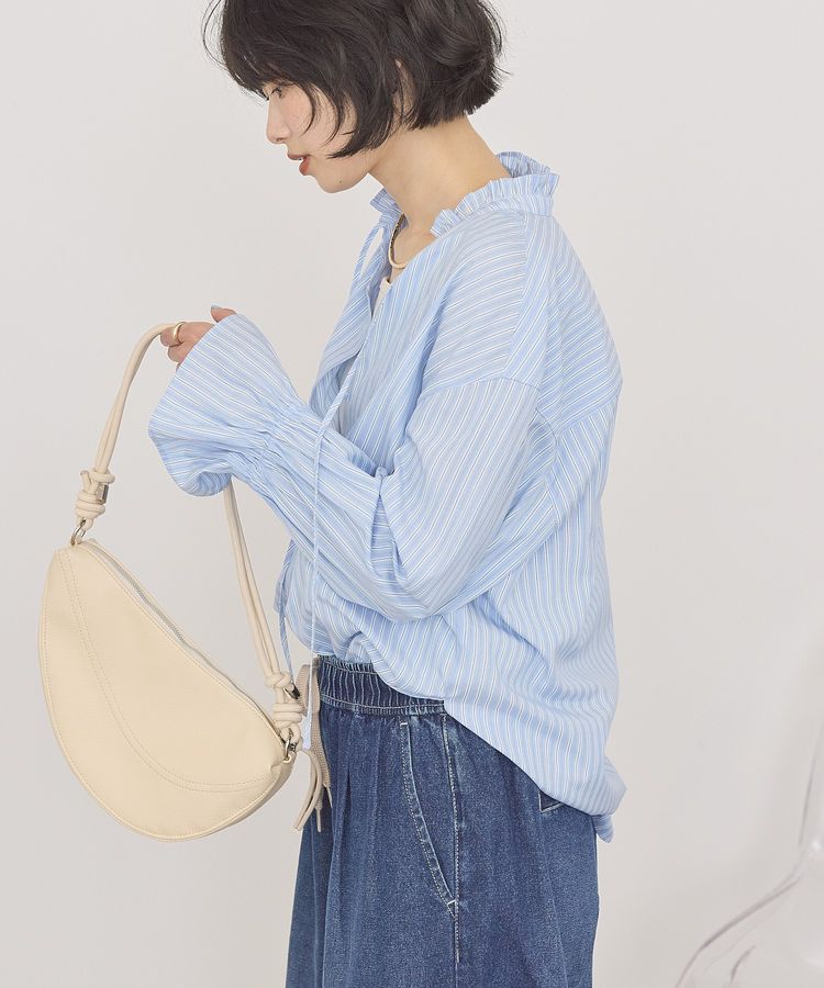 AMERICAN HOLIC「スタンドフリルストライプスキッパーブラウス」|シャツ・ブラウス|
