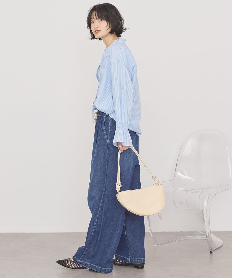 AMERICAN HOLIC「スタンドフリルストライプスキッパーブラウス」|シャツ・ブラウス|