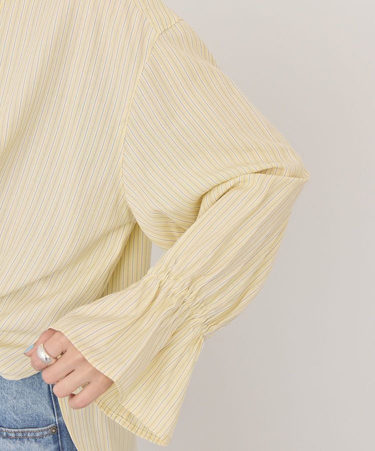 AMERICAN HOLIC「スタンドフリルストライプスキッパーブラウス」|シャツ・ブラウス|