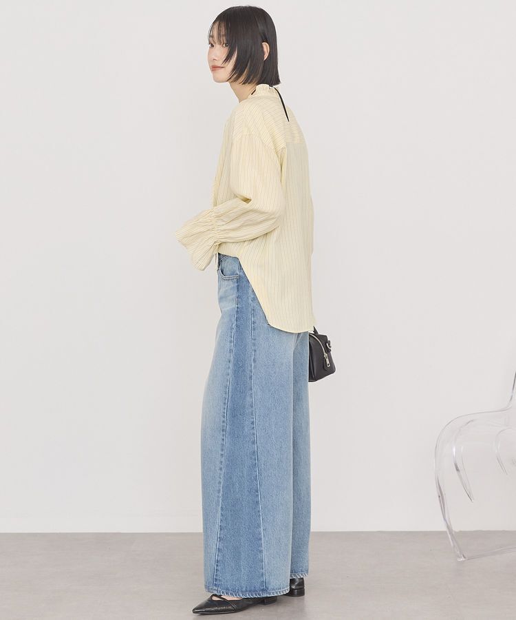 AMERICAN HOLIC「スタンドフリルストライプスキッパーブラウス」|シャツ・ブラウス|