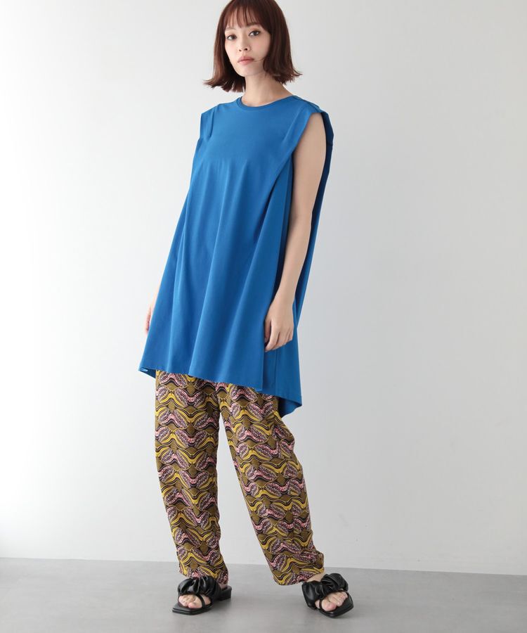 Green Parks「配色ステッチノースリーブチュニック」|チュニック|