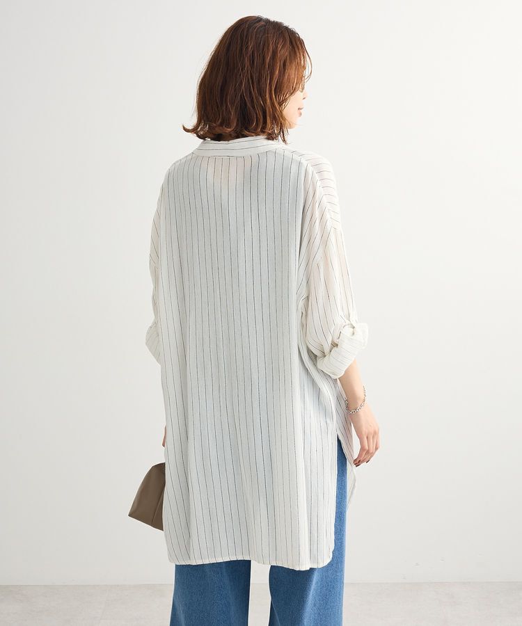 Green Parks「ターンバック長袖レーヨンチュニック」|チュニック|