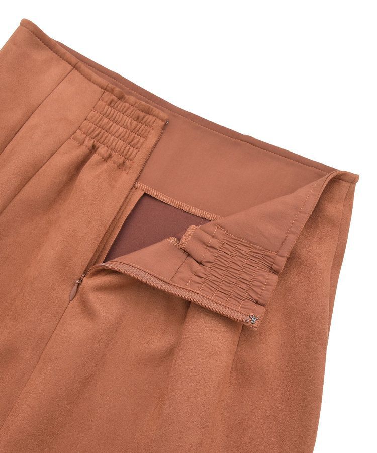 YECCA VECCA「ハイウエストフェイクスエードスカート」|タイト|