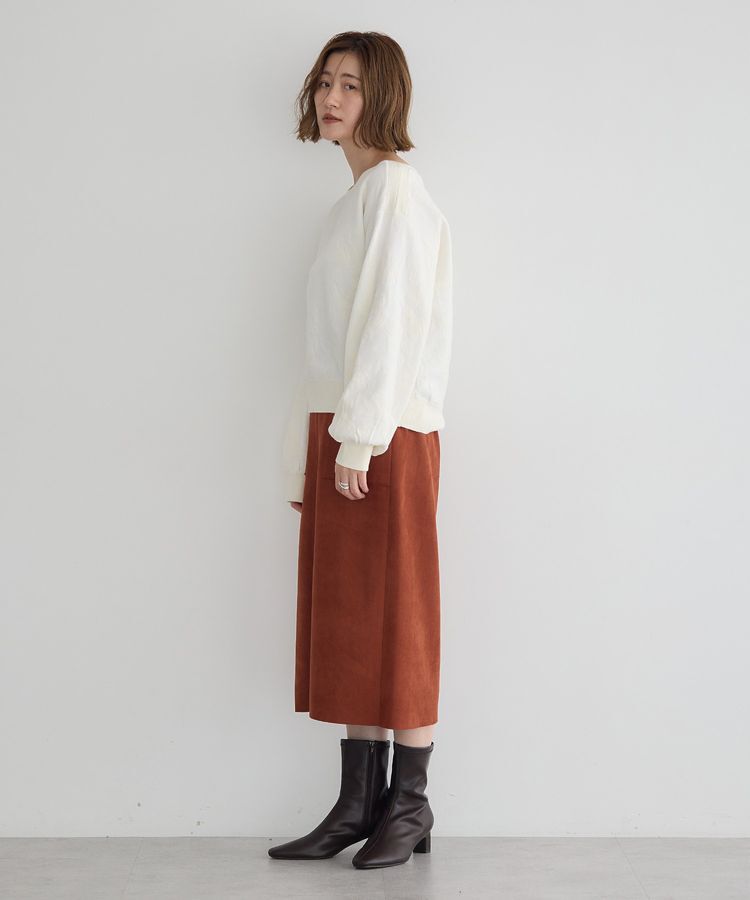 YECCA VECCA「ハイウエストフェイクスエードスカート」|タイト|