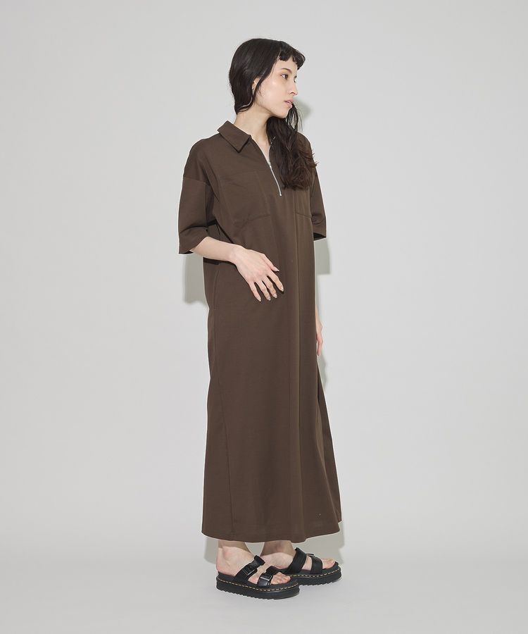 GARAGE OF GOOD CLOTHING「【日本製】ポロ襟ZIP付ワンピース」|ワンピース|