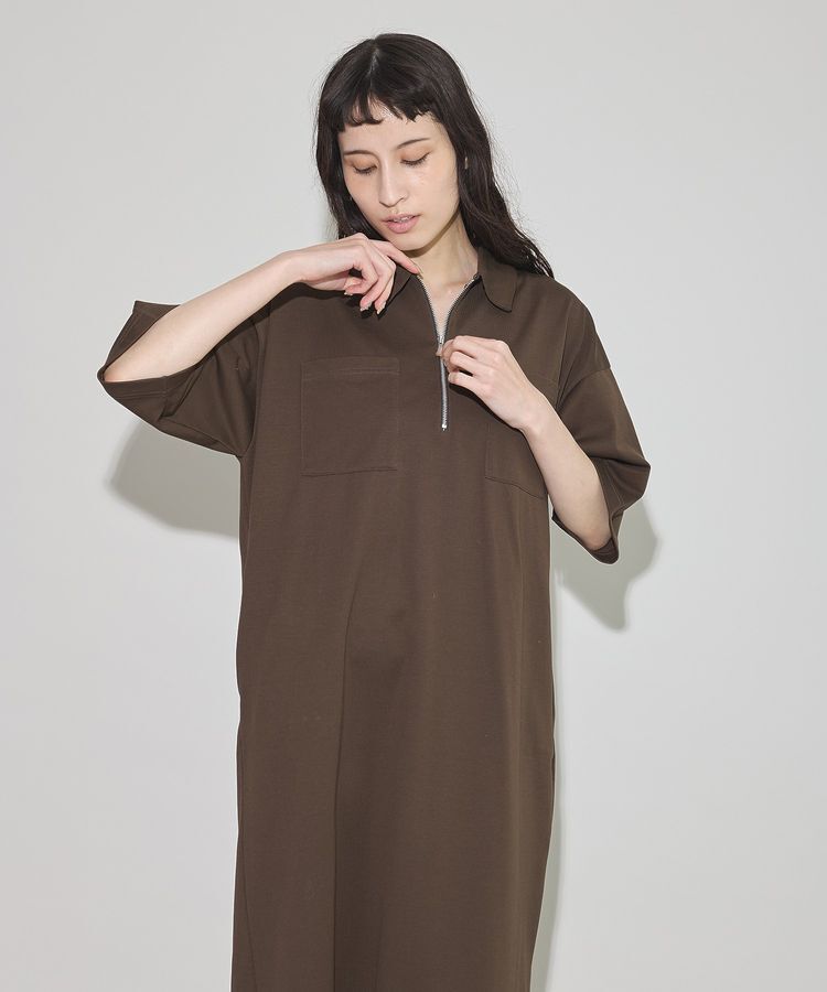 GARAGE OF GOOD CLOTHING「【日本製】ポロ襟ZIP付ワンピース」|ワンピース|