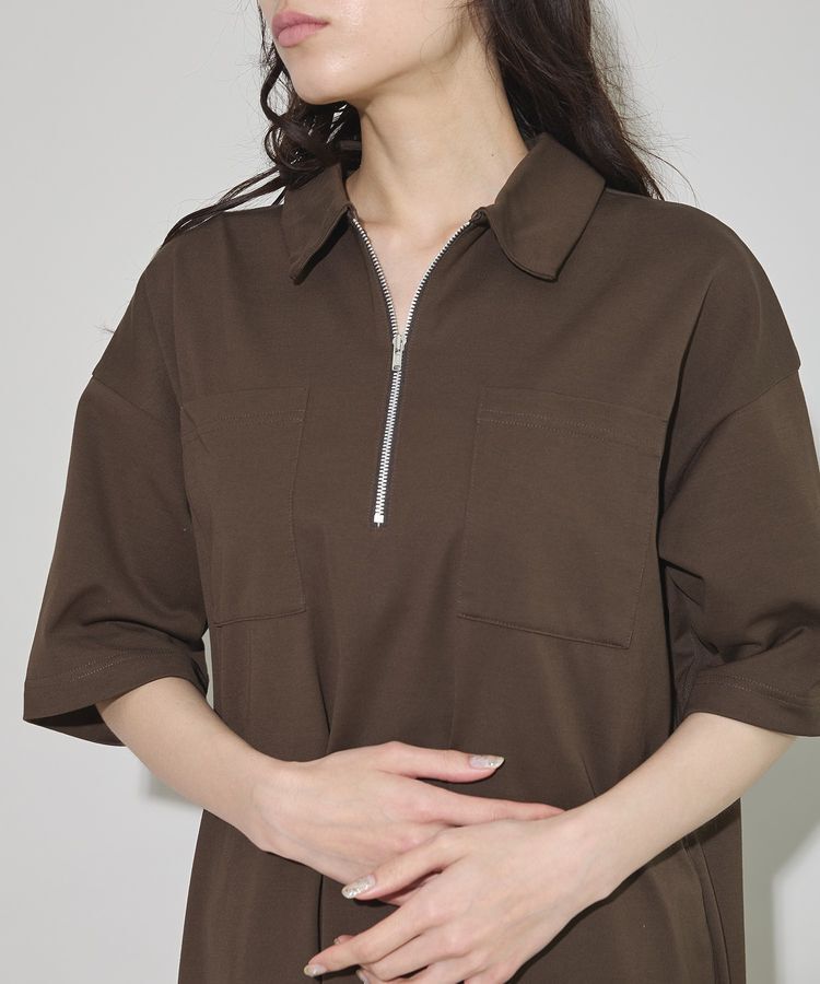 GARAGE OF GOOD CLOTHING「【日本製】ポロ襟ZIP付ワンピース」|ワンピース|