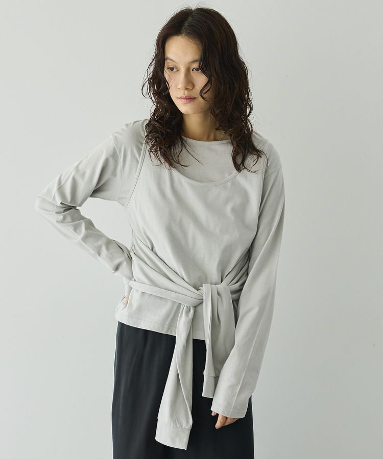 GARAGE OF GOOD CLOTHING「【日本製】レイヤードロングTシャツ」|Tシャツ・カットソー|Light Gray