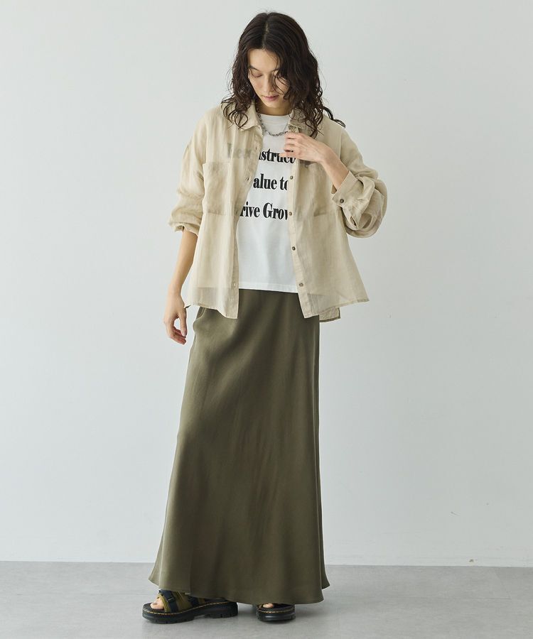 GARAGE OF GOOD CLOTHING「【日本製】キュプラフィブリルバイアスロングスカート」|スカート|