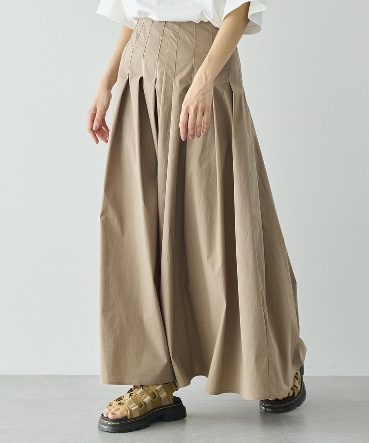 GARAGE OF GOOD CLOTHING「タフタタックボリュームロングスカート」|スカート|Dark beige