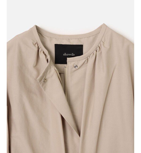 allureville「綿ナイロンクロスギャザーネックコート」|ダッフルコート|