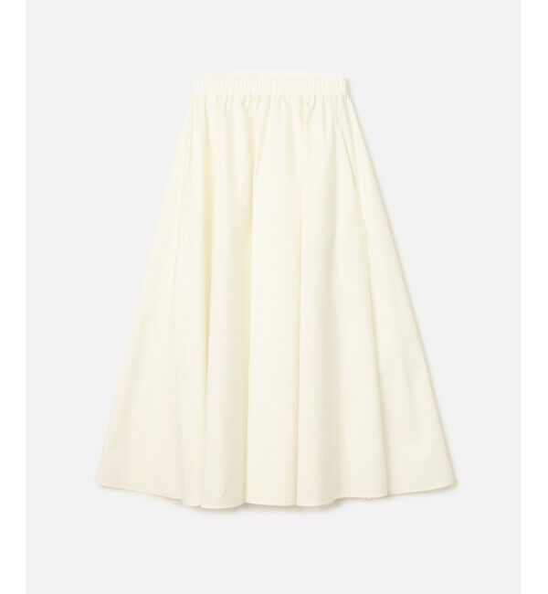 LOULOU WILLOUGHBY「【LOULOU WILLOUGHBY】タフタタックフレアスカート」|フレア|オフホワイト