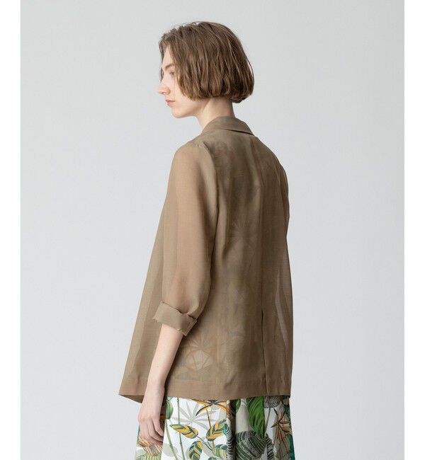 allureville「ワルツシアーオーガンジャケット」|テーラードジャケット|