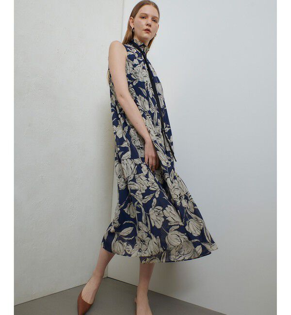 allureville「楊柳シアーフラワープリントワンピース」|ワンピース|