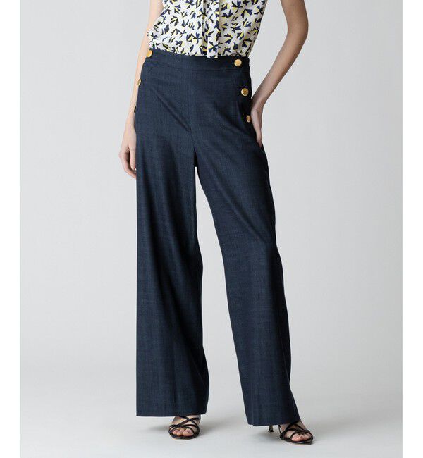 allureville「◇ デニムライクマリンパンツ」|サルエル|ネイビー