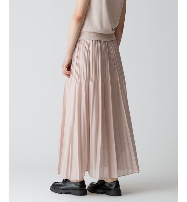 allureville「オーガンジーフェードプリーツスカート」|スカート|