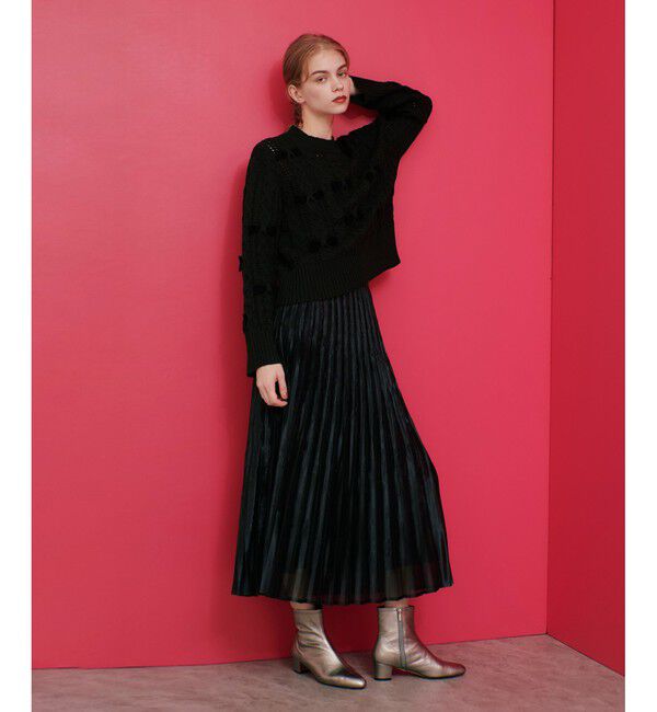 LOULOU WILLOUGHBY「【LOULOU WILLOUGHBY】グロッシーグラデプリーツスカート」|スカート|