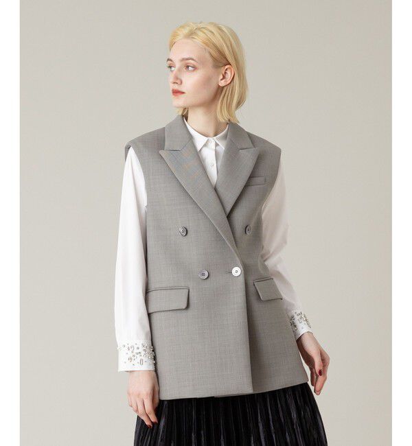 LOULOU WILLOUGHBY「【LOULOU WILLOUGHBY】ボンディングジレ」|ベスト・ジレ|