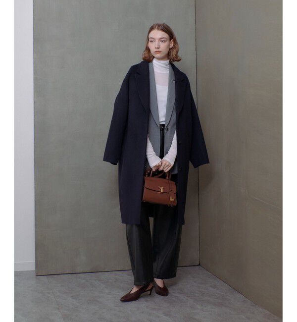 allureville「フェイクレザーフロントシームパンツ」|チノ|