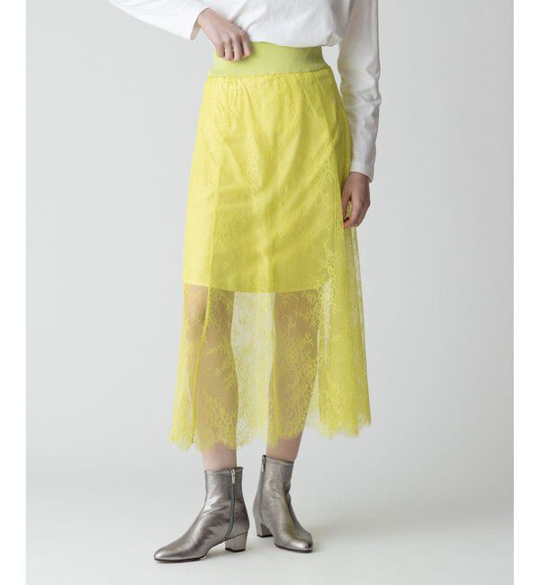 allureville「フラワーレースシースルースカート」|スカート|