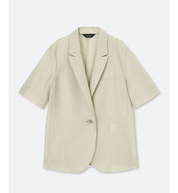 allureville「シアーハーフスリーブシングルジャケット」|テーラードジャケット|