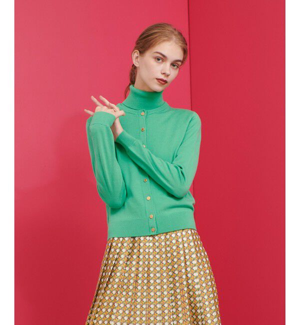 LOULOU WILLOUGHBY「【LOULOU WILLOUGHBY】エクストラファインメリノ カーディガン」|カーディガン|ミントグリーン