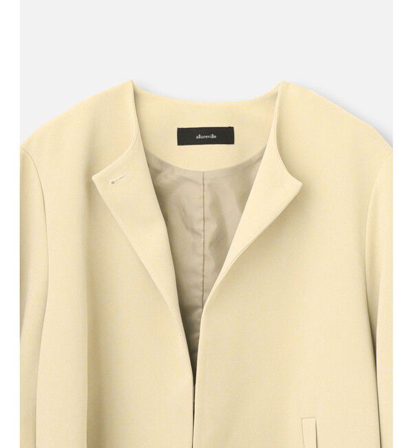 allureville「ダブルクロスクルーネックAラインジャケット」|その他|