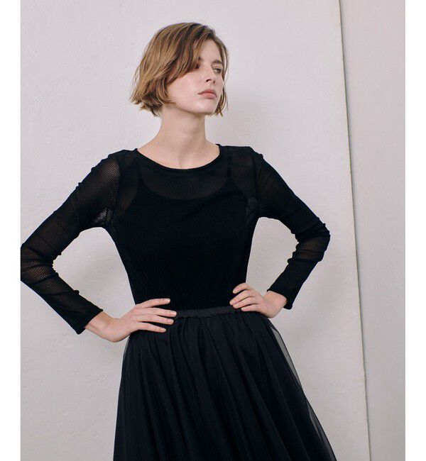 allureville「シアーストライプロンT」|Tシャツ・カットソー|