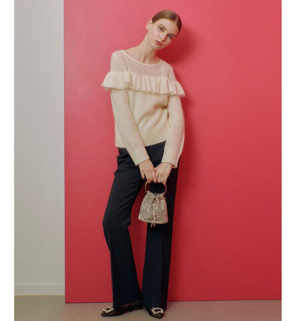 LOULOU WILLOUGHBY「【LOULOU WILLOUGHBY】モヘヤラッフルプルオーバー」|ニット・セーター|