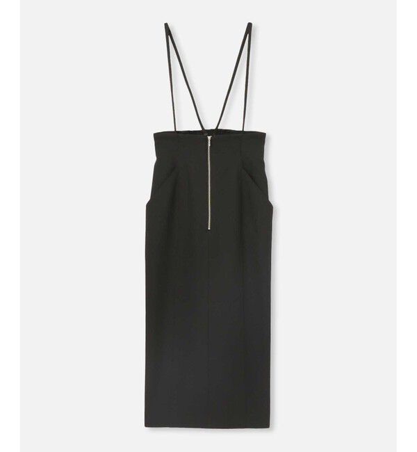 allureville「フロントジップサスペンダースカート」|ジャンパースカート|