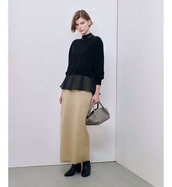 allureville「センタージップ2WAYニットスカート」|タイト|