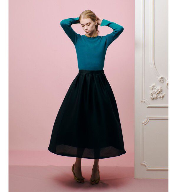 LOULOU WILLOUGHBY「【LOULOU WILLOUGHBY】シルキーダブルクロススカート」|スカート|