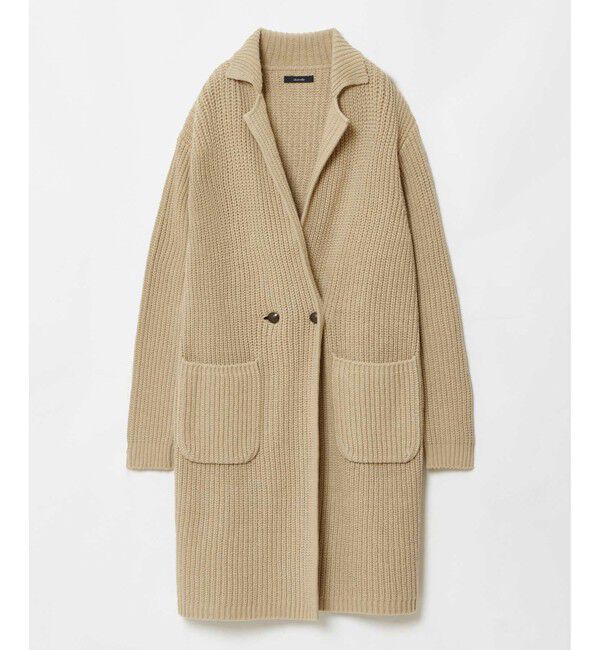 allureville「片畦ニットコート」|ダッフルコート|