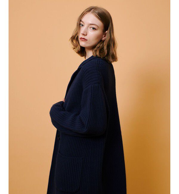 allureville「片畦ニットコート」|ダッフルコート|