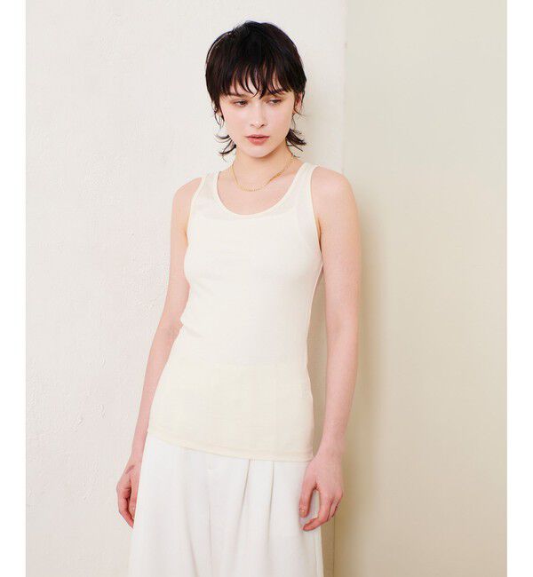 allureville「テレコタンクプルオーバー」|タンクトップ|アイボリー