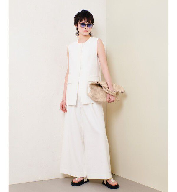 allureville「リネン混ジレ」|ベスト・ジレ|