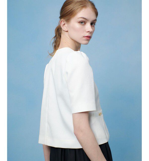 LOULOU WILLOUGHBY「【LOULOU WILLOUGHBY】ブライトリネン半袖ジャケット」|テーラードジャケット|