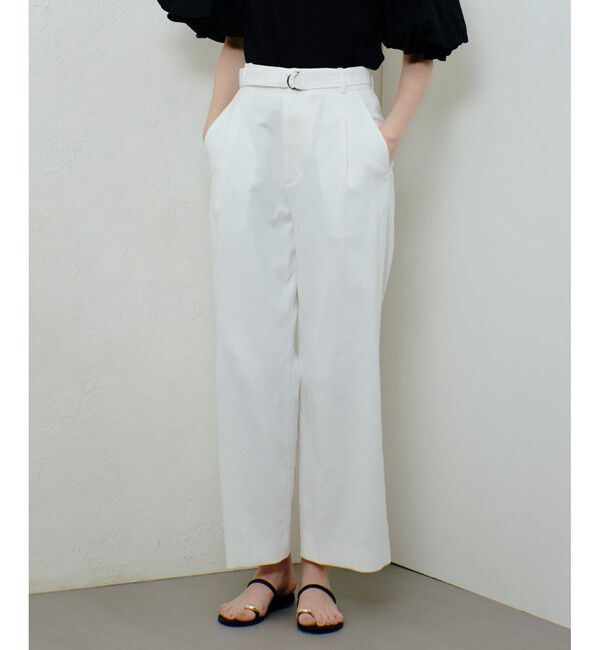 allureville「シェルタリングタックワイドパンツ」|チノ|