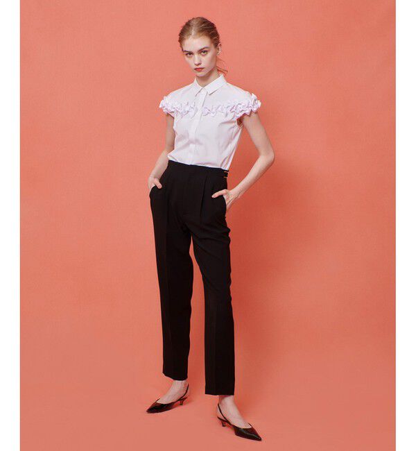 LOULOU WILLOUGHBY「【LOULOU WILLOUGHBY】ハイバックテーパードパンツ」|チノ|