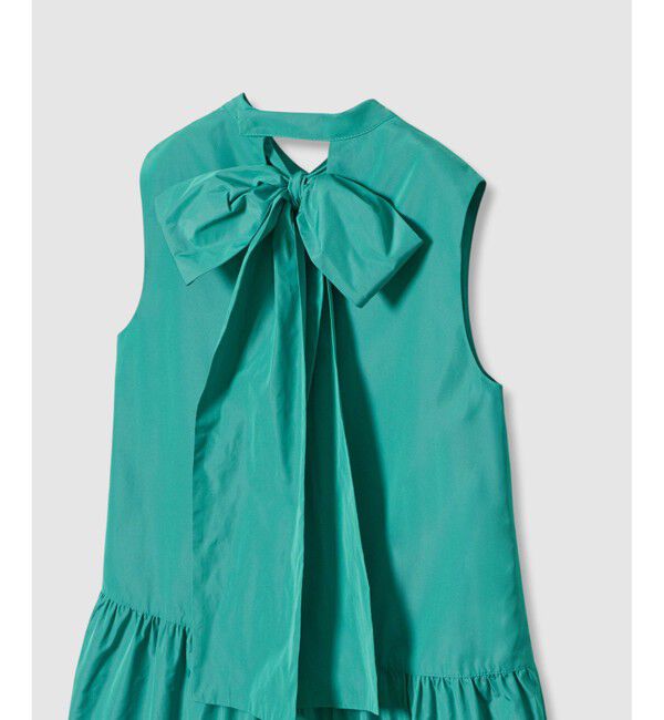 LOULOU WILLOUGHBY「【LOULOU WILLOUGHBY】バックリボンタフタワンピース」|ワンピース|