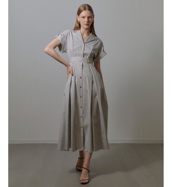 allureville「ストライプドレス」|ワンピース|ホワイト