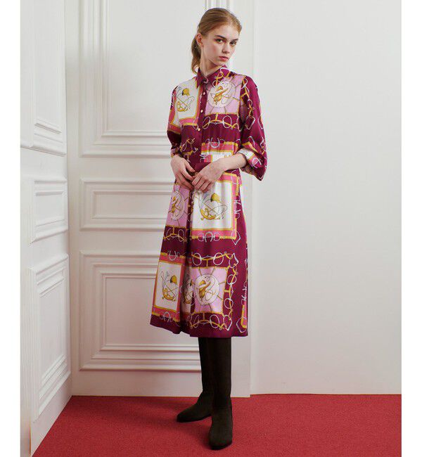 LOULOU WILLOUGHBY「【LOULOU WILLOUGHBY】RATTIジョッキープリントスカート」|フレア|