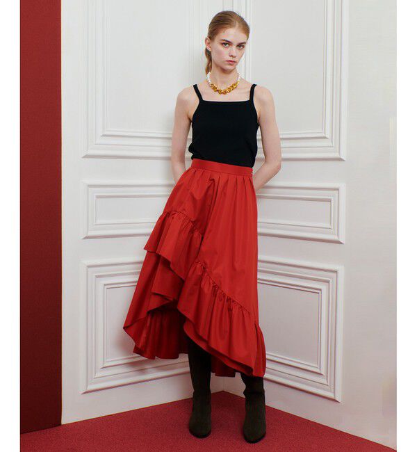 LOULOU WILLOUGHBY「【LOULOU WILLOUGHBY】レイヤーアシンメトリースカート」|スカート|