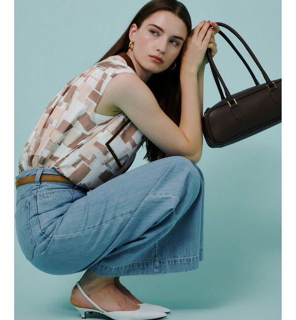 allureville「LISAジオメトリックプリントノースリブラウス」|シャツ・ブラウス|