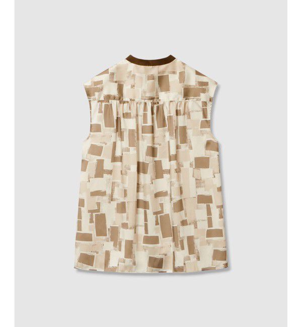 allureville「LISAジオメトリックプリントノースリブラウス」|シャツ・ブラウス|