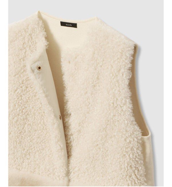 allureville「フェイクボアコンビニットジレ」|ニット・セーター|