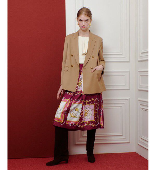 LOULOU WILLOUGHBY「【LOULOU WILLOUGHBY】ウール混チノダブルジャケット」|テーラードジャケット|