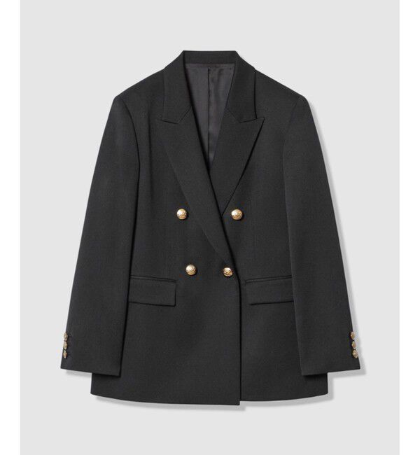 LOULOU WILLOUGHBY「【LOULOU WILLOUGHBY】ウール混チノダブルジャケット」|テーラードジャケット|